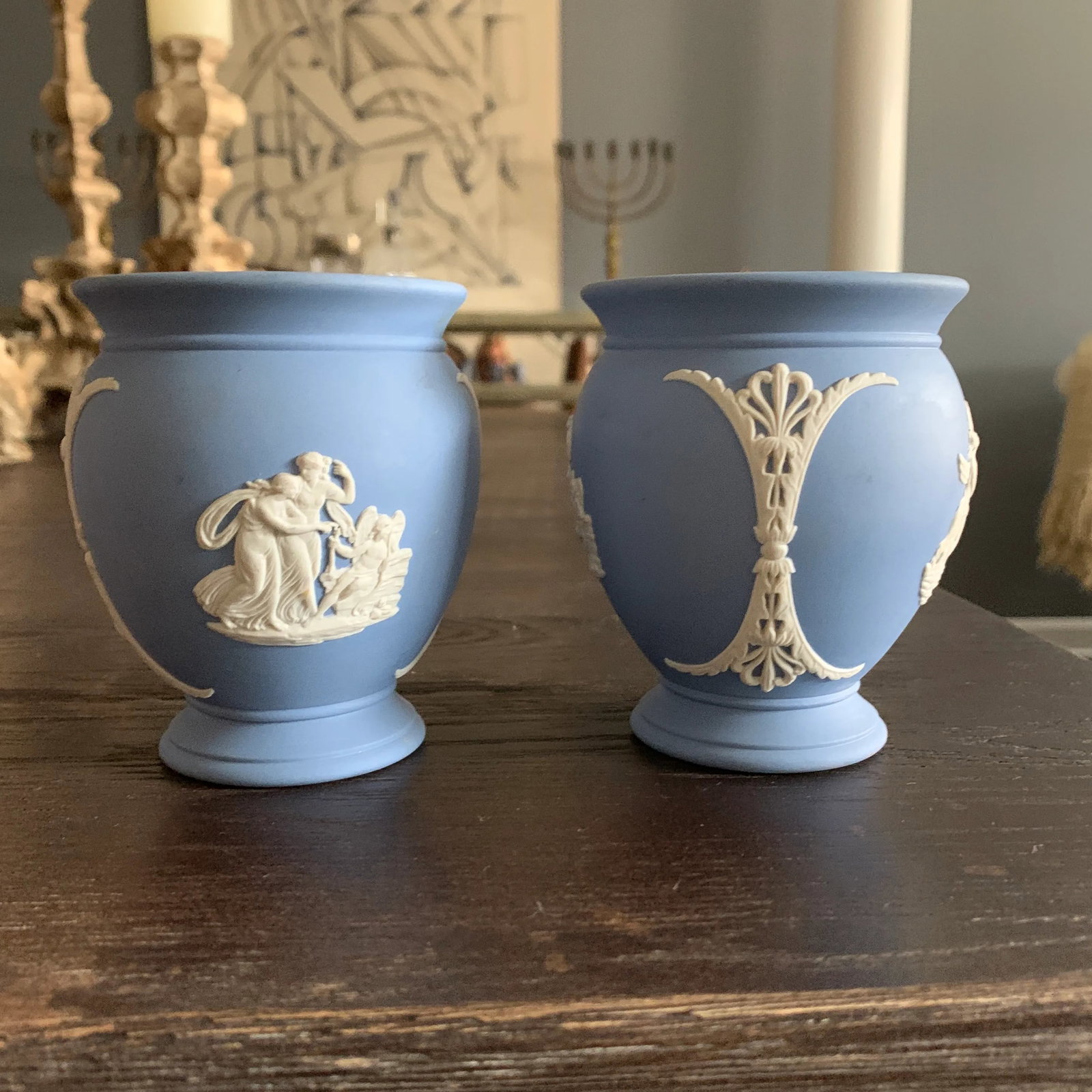 1960's Vintage Wedgwood Posy Pot Vases - a Pair - 5