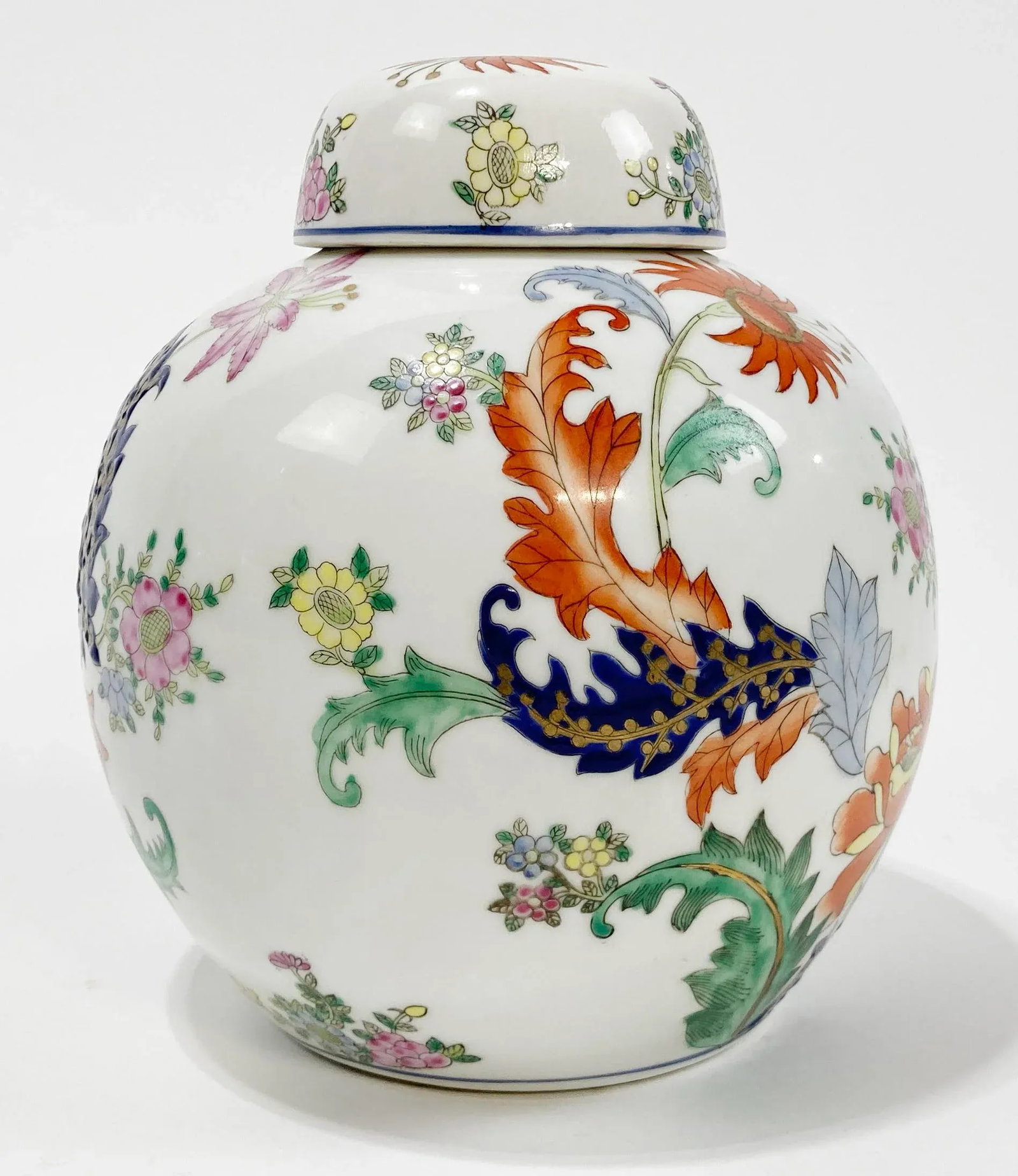 Vintage Lidded Ceramic Ginger Jar - 3