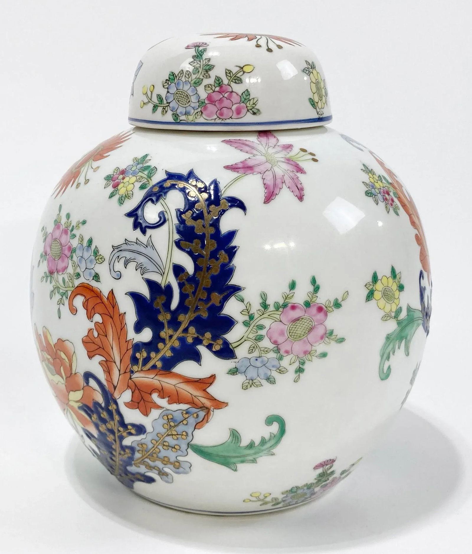 Vintage Lidded Ceramic Ginger Jar - 4