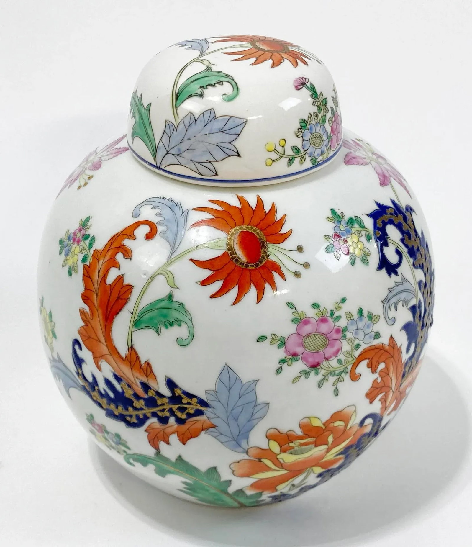 Vintage Lidded Ceramic Ginger Jar - 6