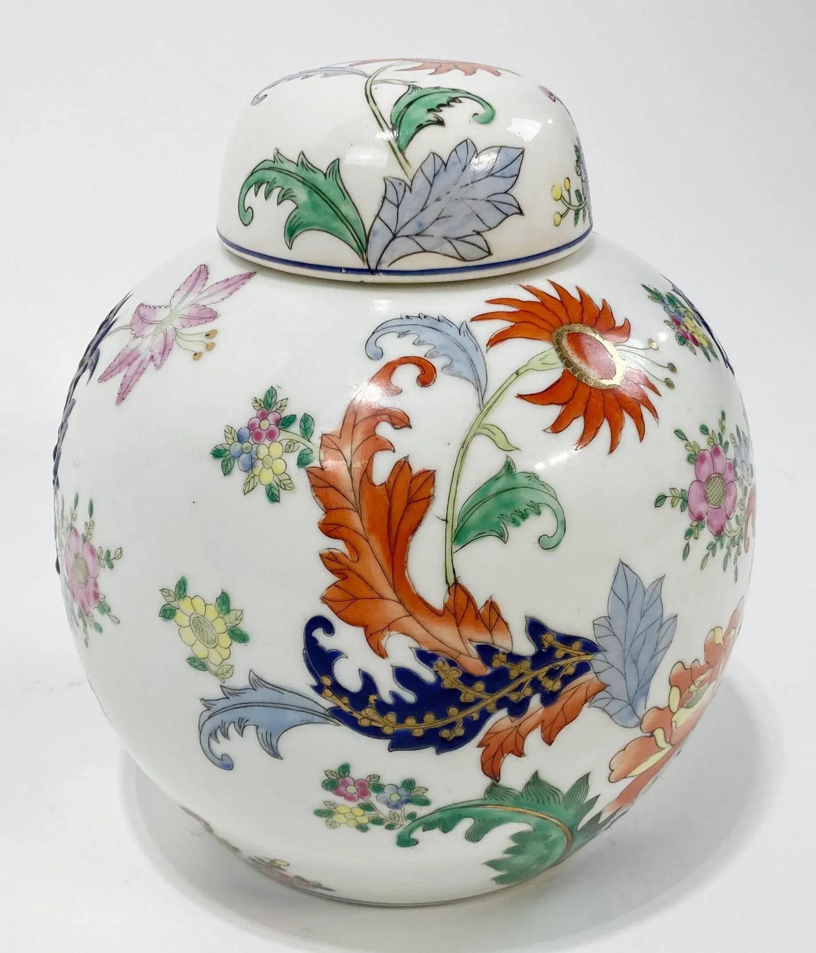 Vintage Lidded Ceramic Ginger Jar - 8