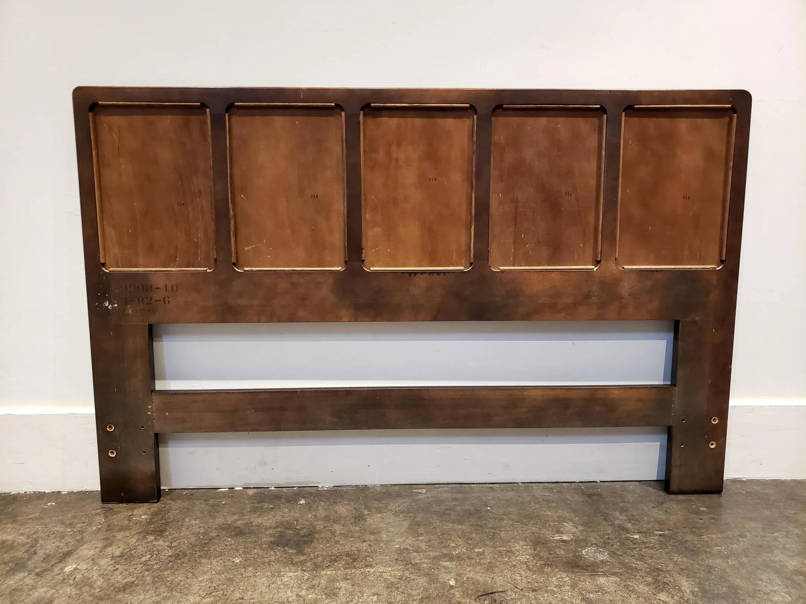 1970s Henredon Dark Walnut and Maple Headboard Full Size - 5