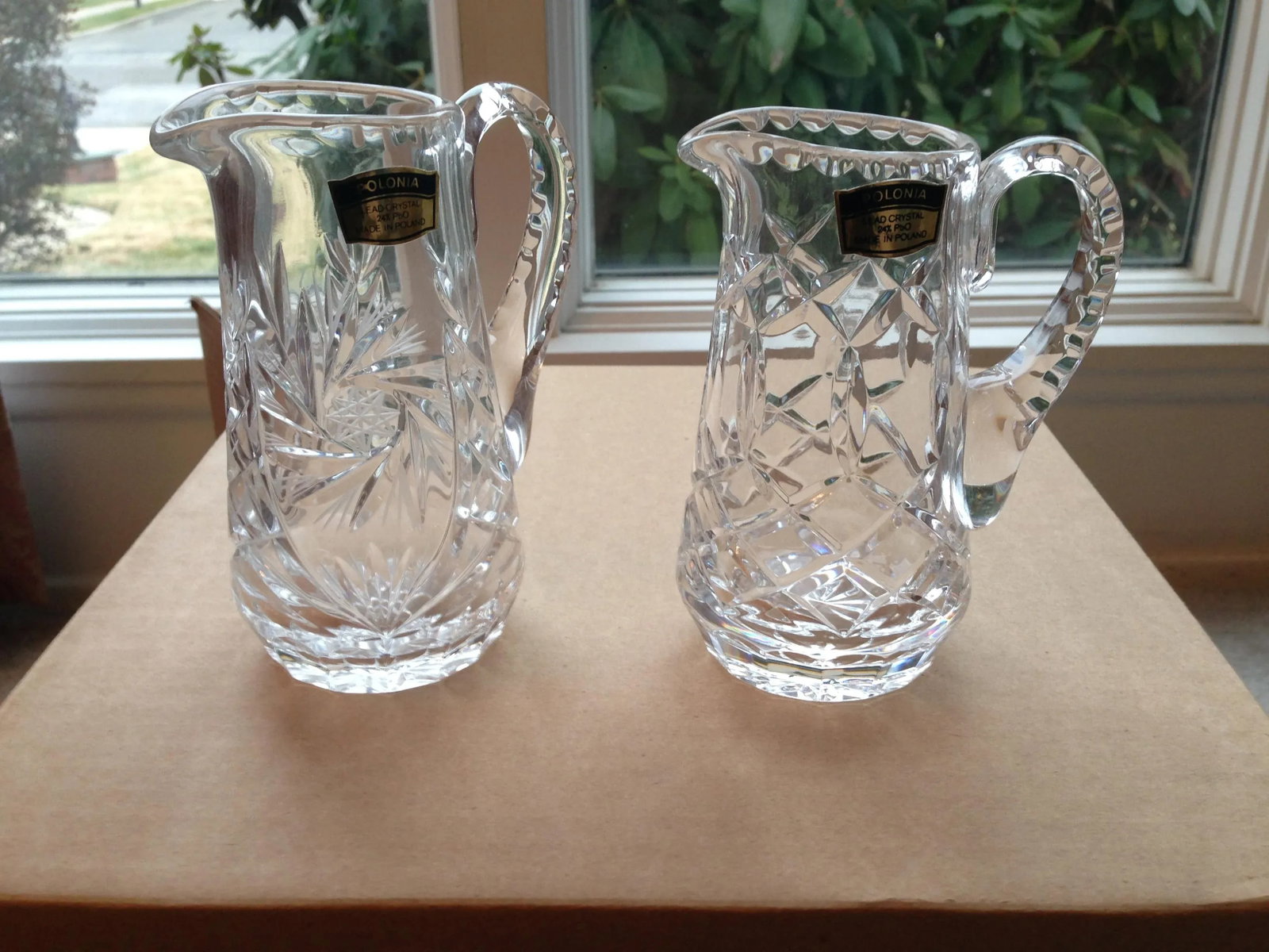 Polonia Lead Crystal Pitcher - A Pair - 2