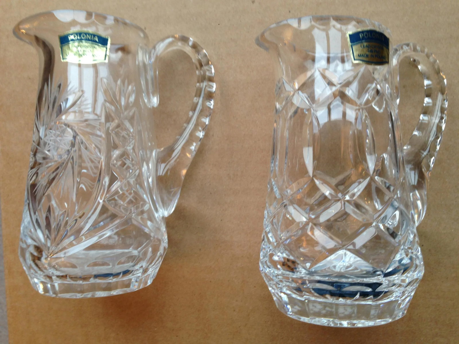 Polonia Lead Crystal Pitcher - A Pair - 3