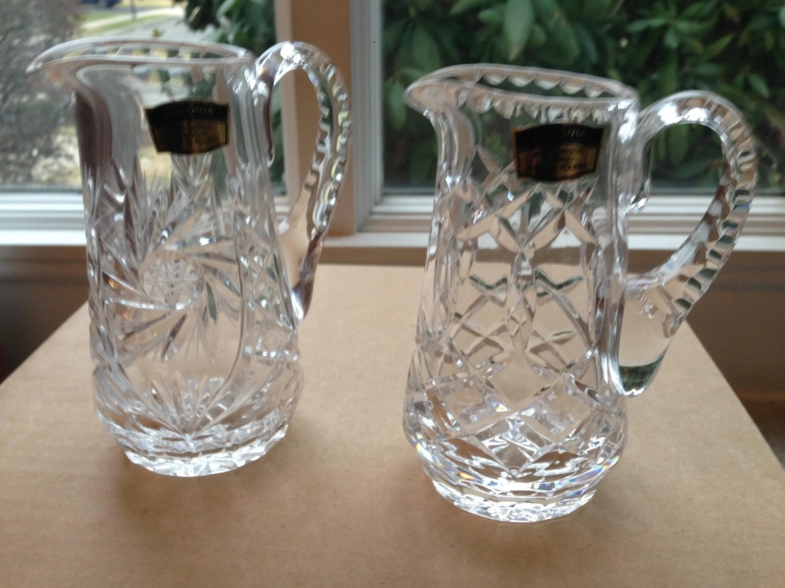 Polonia Lead Crystal Pitcher - A Pair - 6
