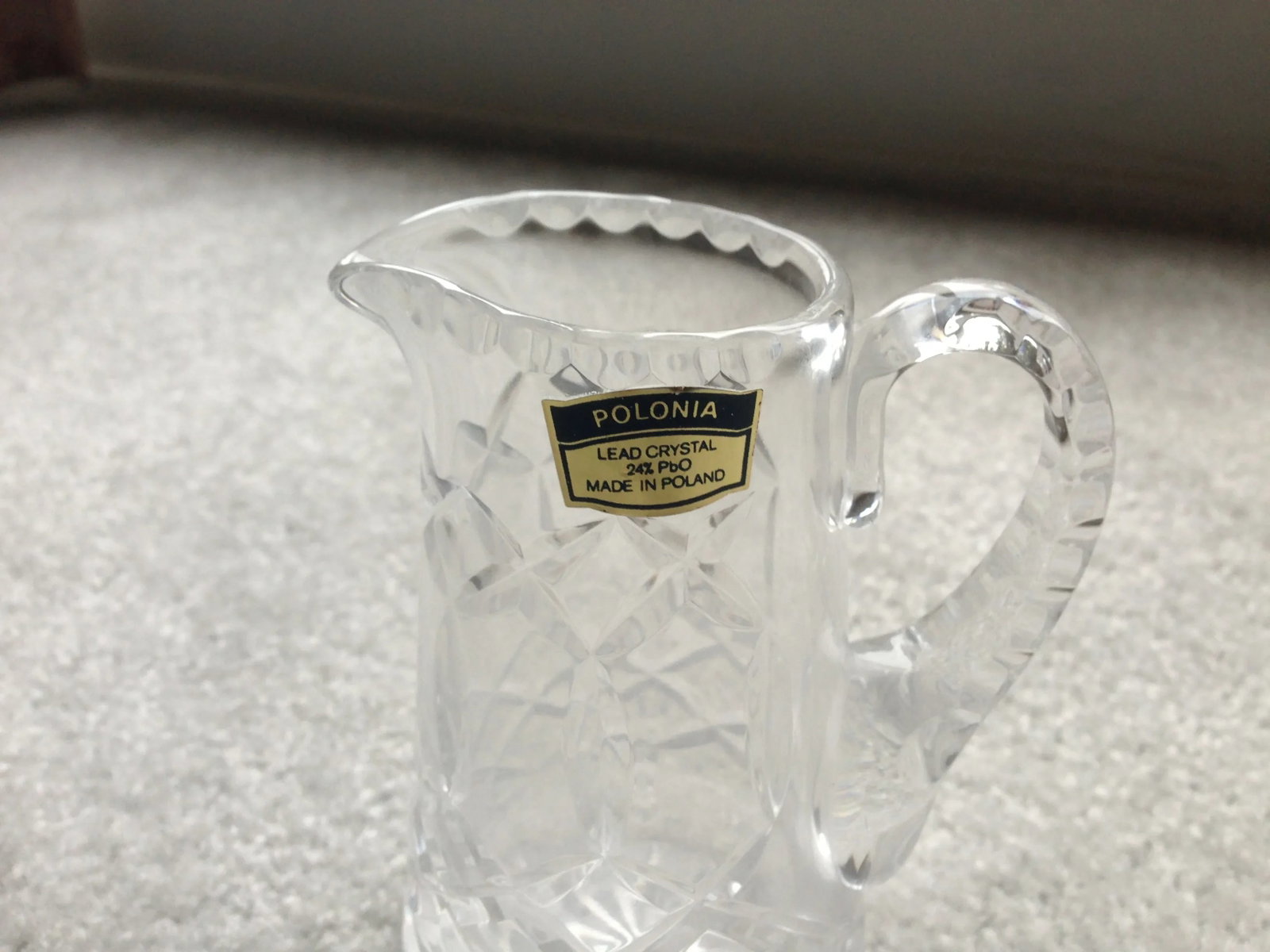 Polonia Lead Crystal Pitcher - A Pair - 8
