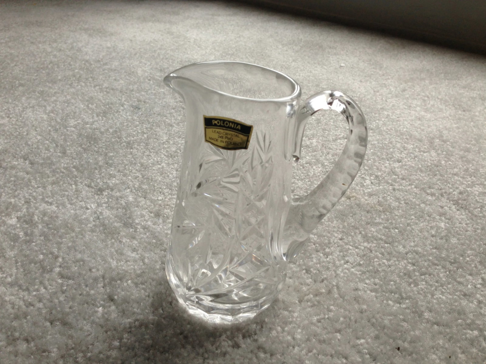 Polonia Lead Crystal Pitcher - A Pair - 9