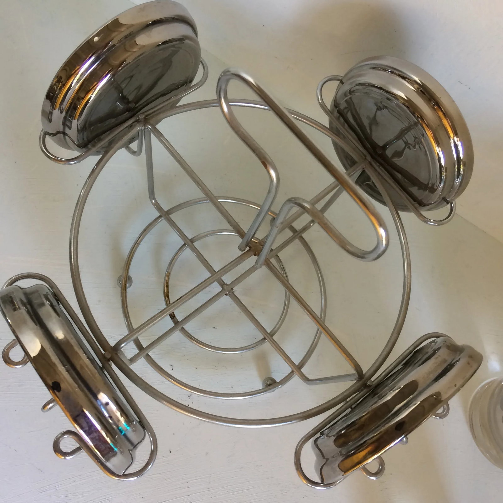Platinum Banded Kimiko 4 Glass and 4 Coaster Cocktail Set in Caddie - 10