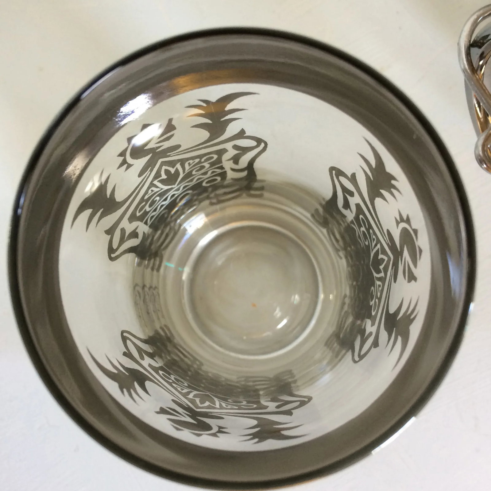 Platinum Banded Kimiko 4 Glass and 4 Coaster Cocktail Set in Caddie - 6