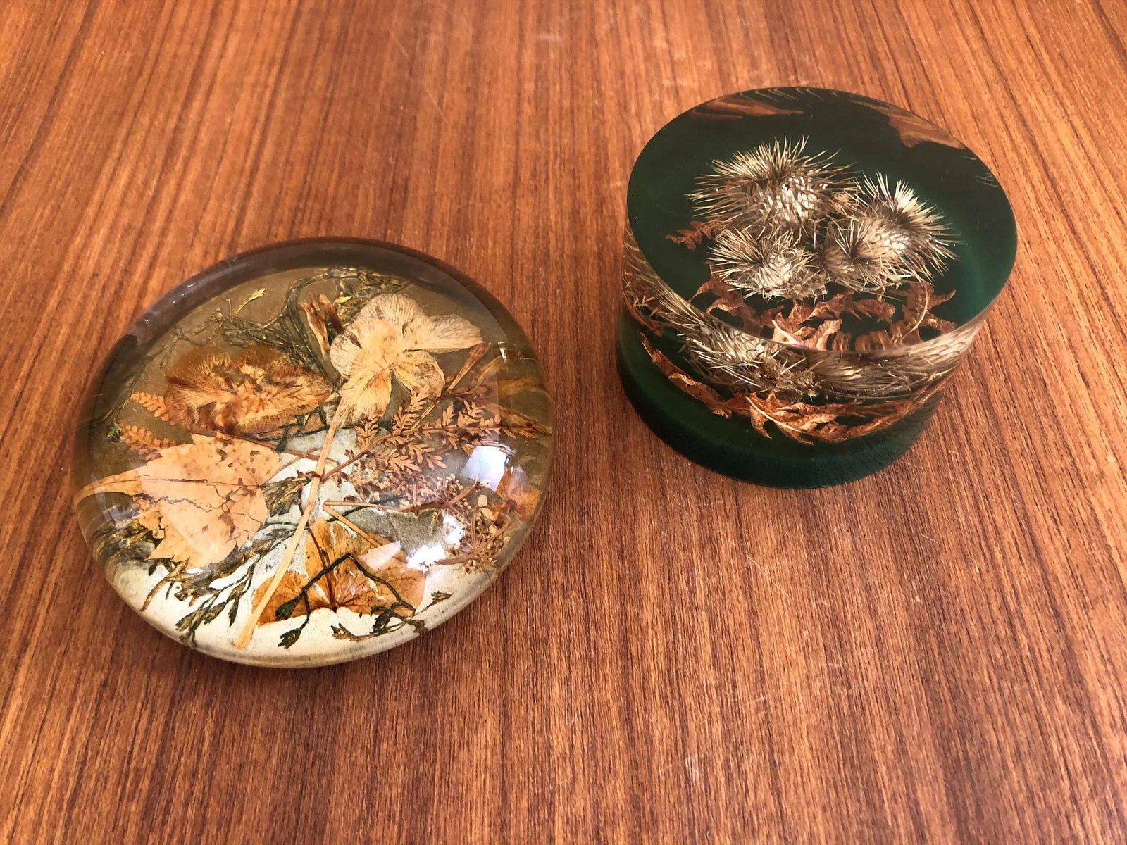 Autumnal Vintage Paperweights - a Pair - 9