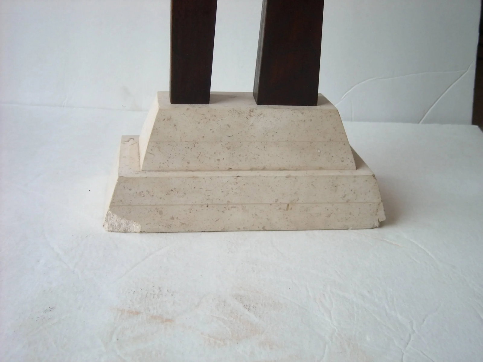 Guy Dill Wood Sculpture With Marble Base Signed and Dated - 3