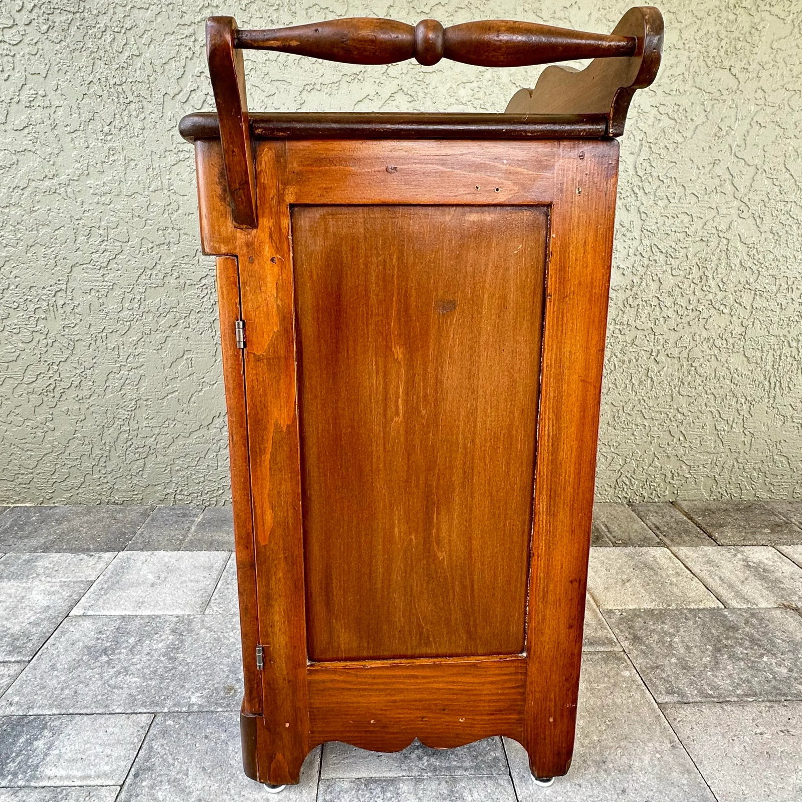 Antique Mid 19th Century Primitive/Rustic Style Handmade Maple Wood Washstand/Coffee Bar/Nightstand/ - 3