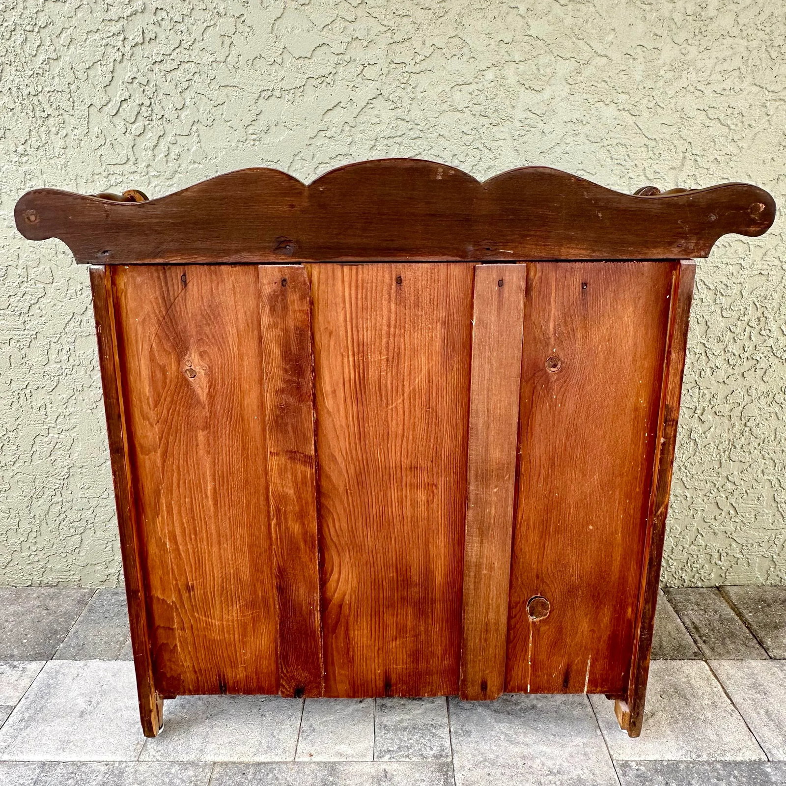 Antique Mid 19th Century Primitive/Rustic Style Handmade Maple Wood Washstand/Coffee Bar/Nightstand/ - 5