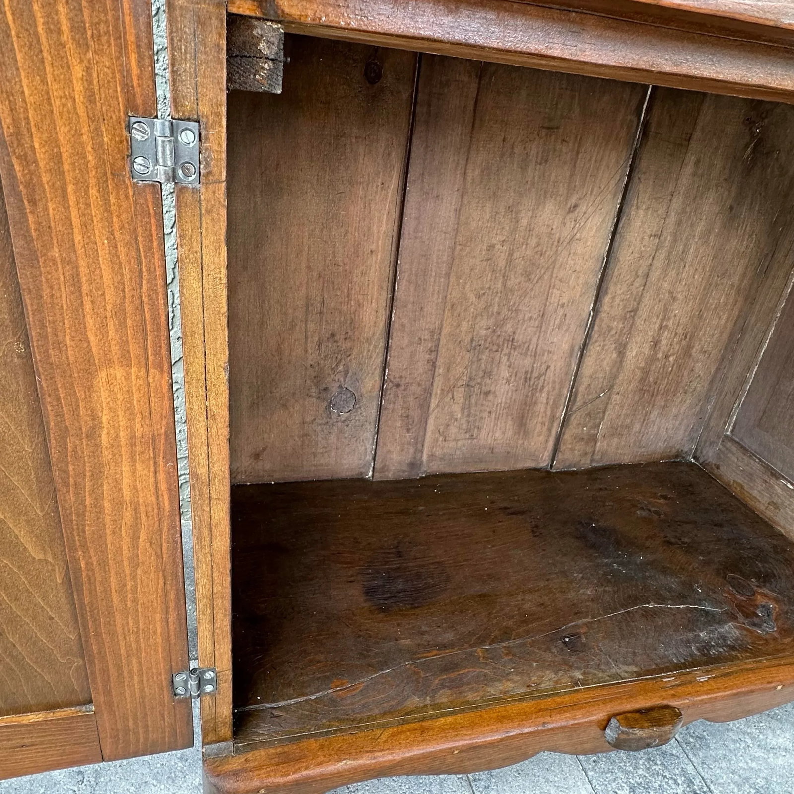 Antique Mid 19th Century Primitive/Rustic Style Handmade Maple Wood Washstand/Coffee Bar/Nightstand/ - 9