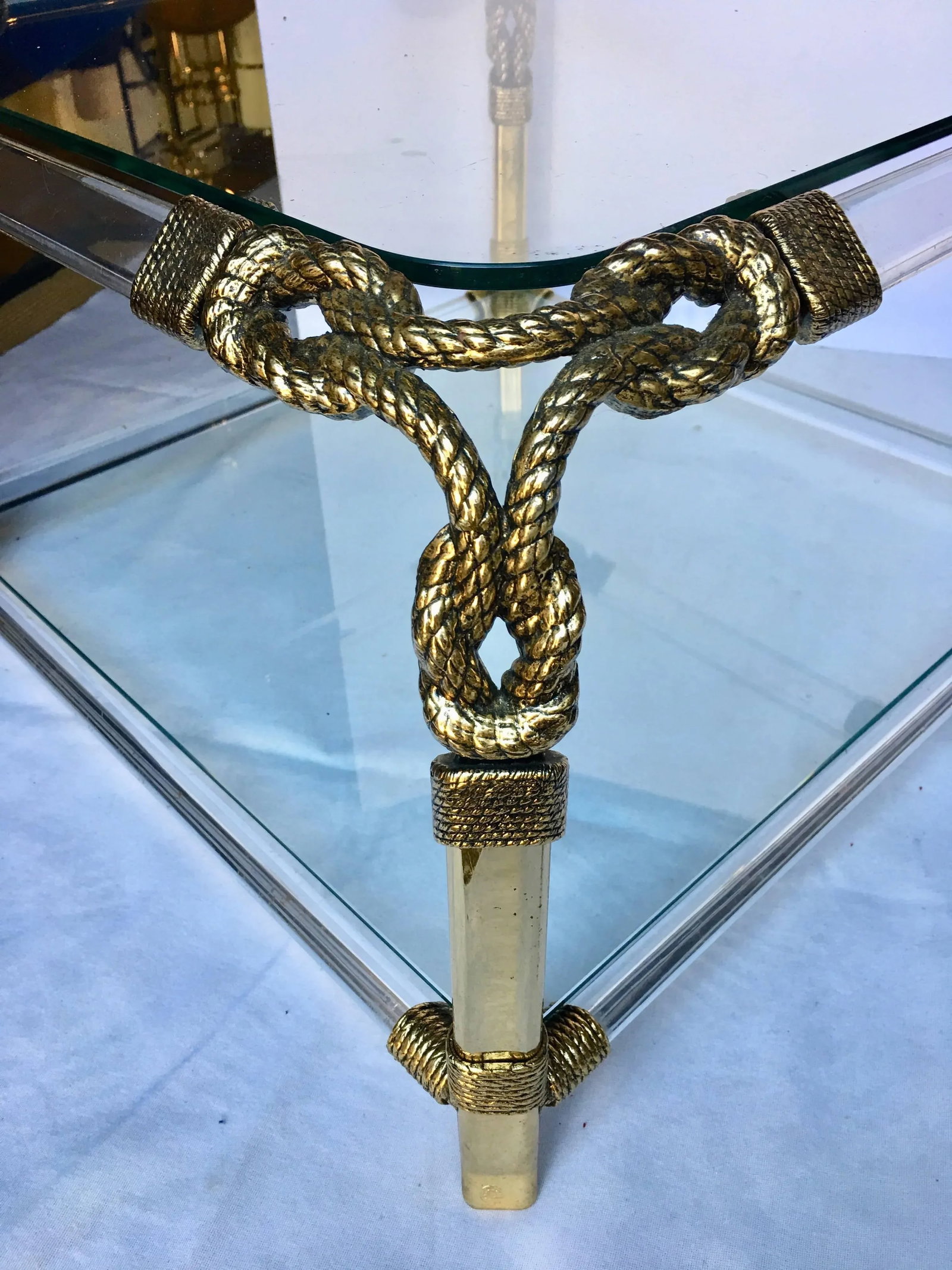 Hollywood Regency Style Sculptural Rope Cocktail Table by Meubles Curvasa, Spain - 2
