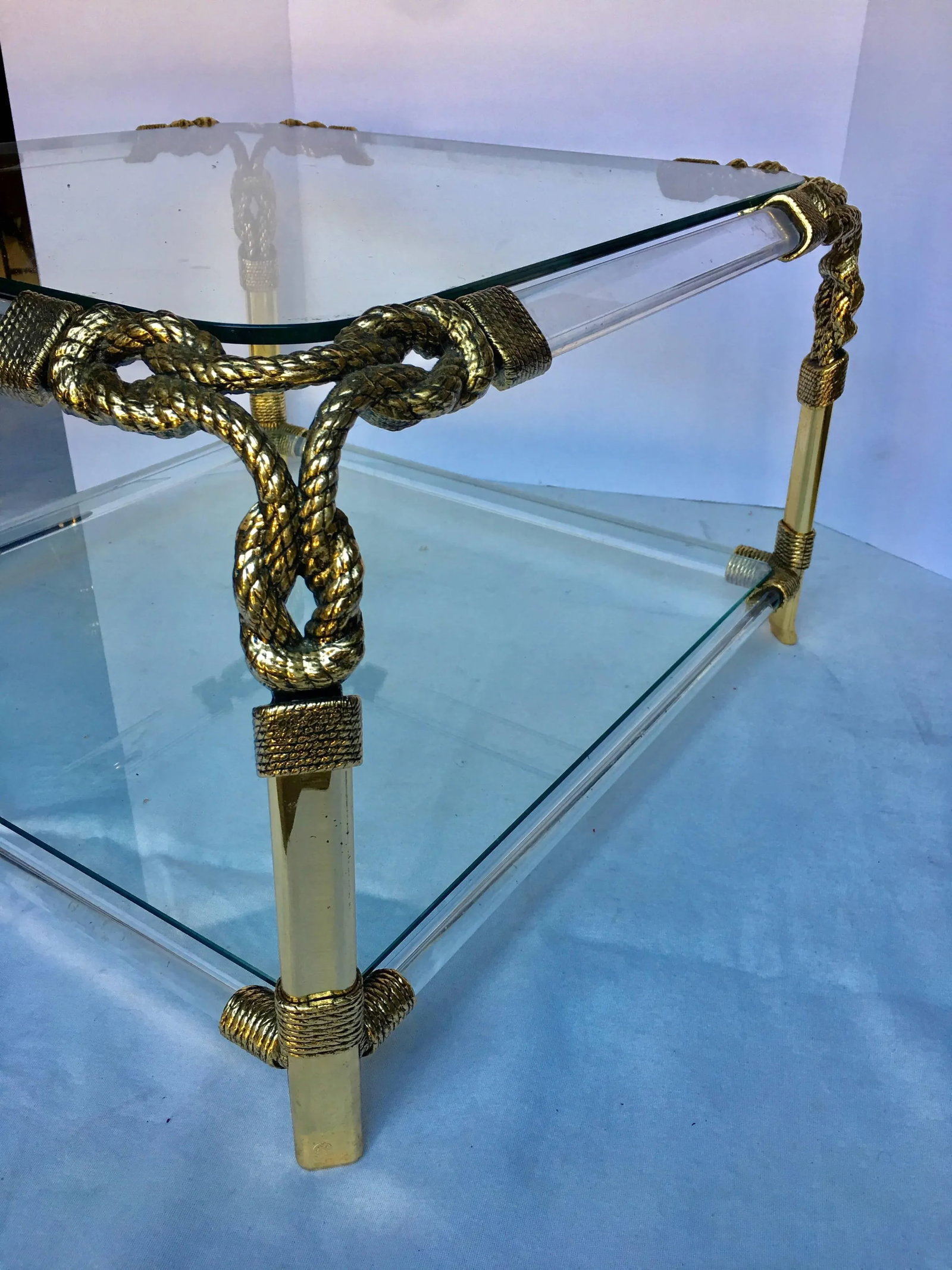 Hollywood Regency Style Sculptural Rope Cocktail Table by Meubles Curvasa, Spain - 4