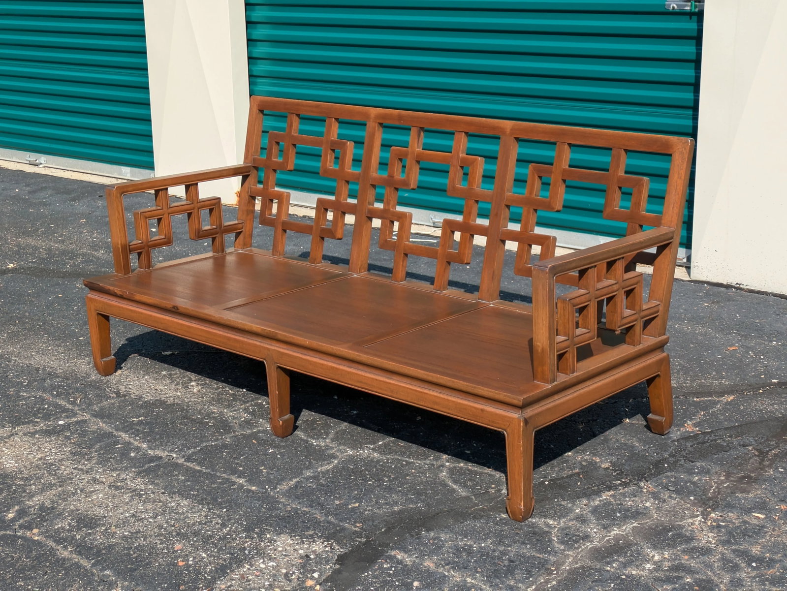 Late 20th Century Vintage Asian Inspired Chinoiserie Sofa - 2