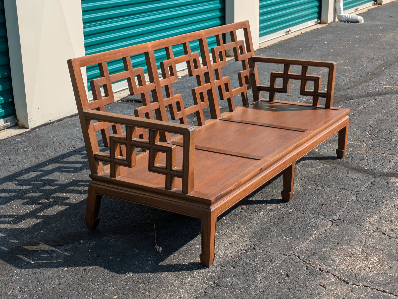 Late 20th Century Vintage Asian Inspired Chinoiserie Sofa - 3