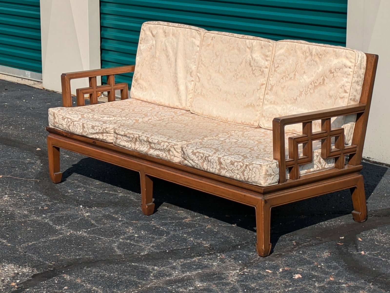 Late 20th Century Vintage Asian Inspired Chinoiserie Sofa - 8