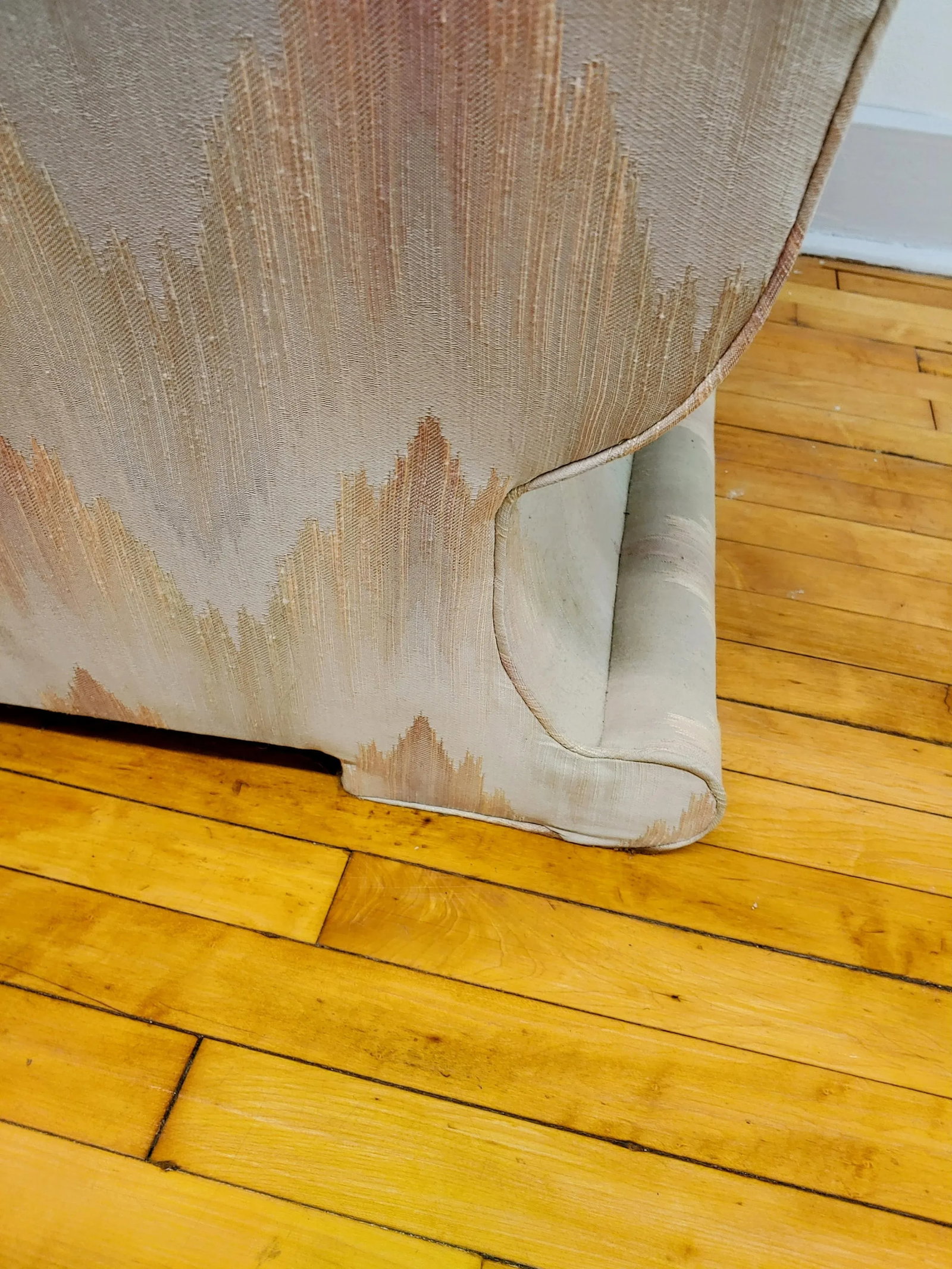 1980s Custom Neo-Empire Flame Stitch Upholstery Sofa - 10