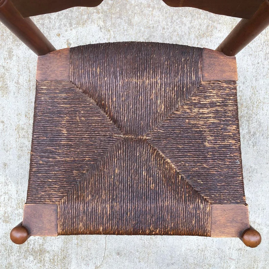 Pair of Early 20th Century Patinated Ladder Back Chairs - 5