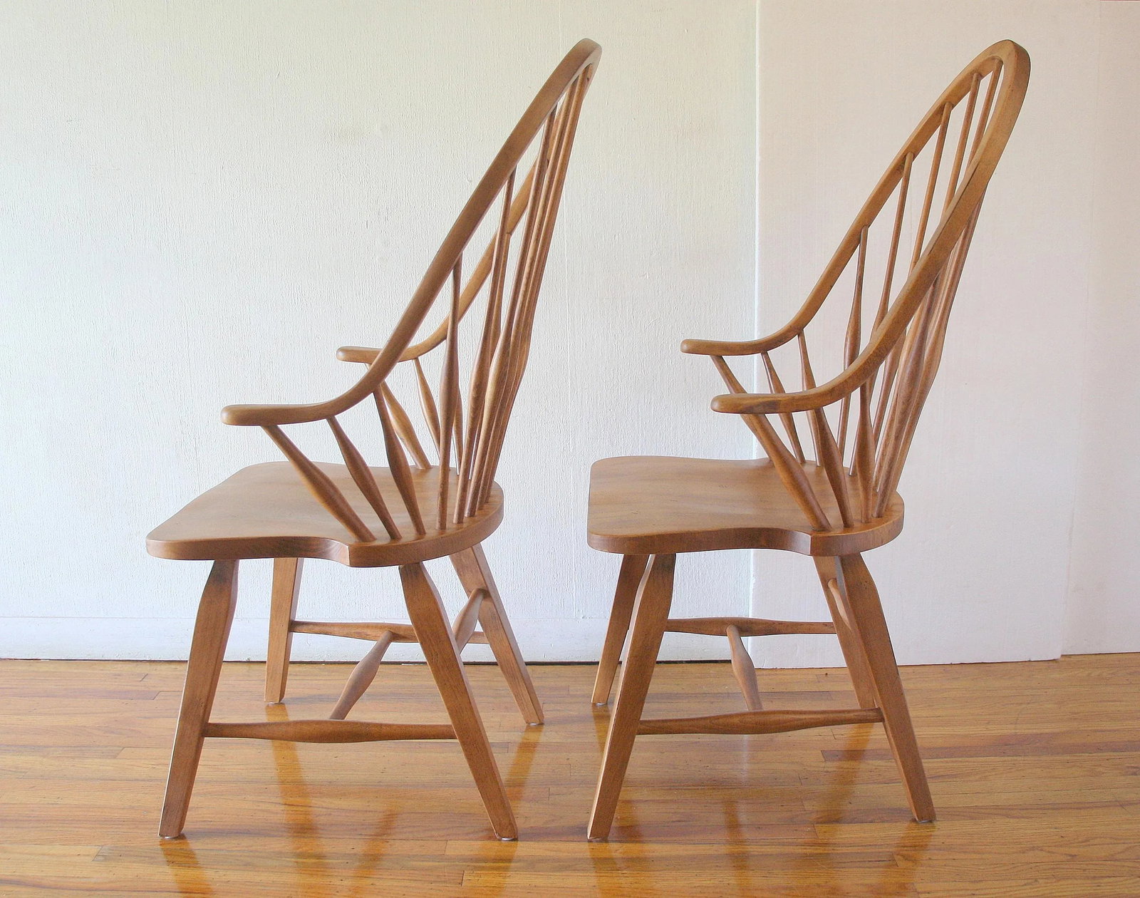 Mid Century Modern Style Pair of Windsor Chairs by Broyhill - 2