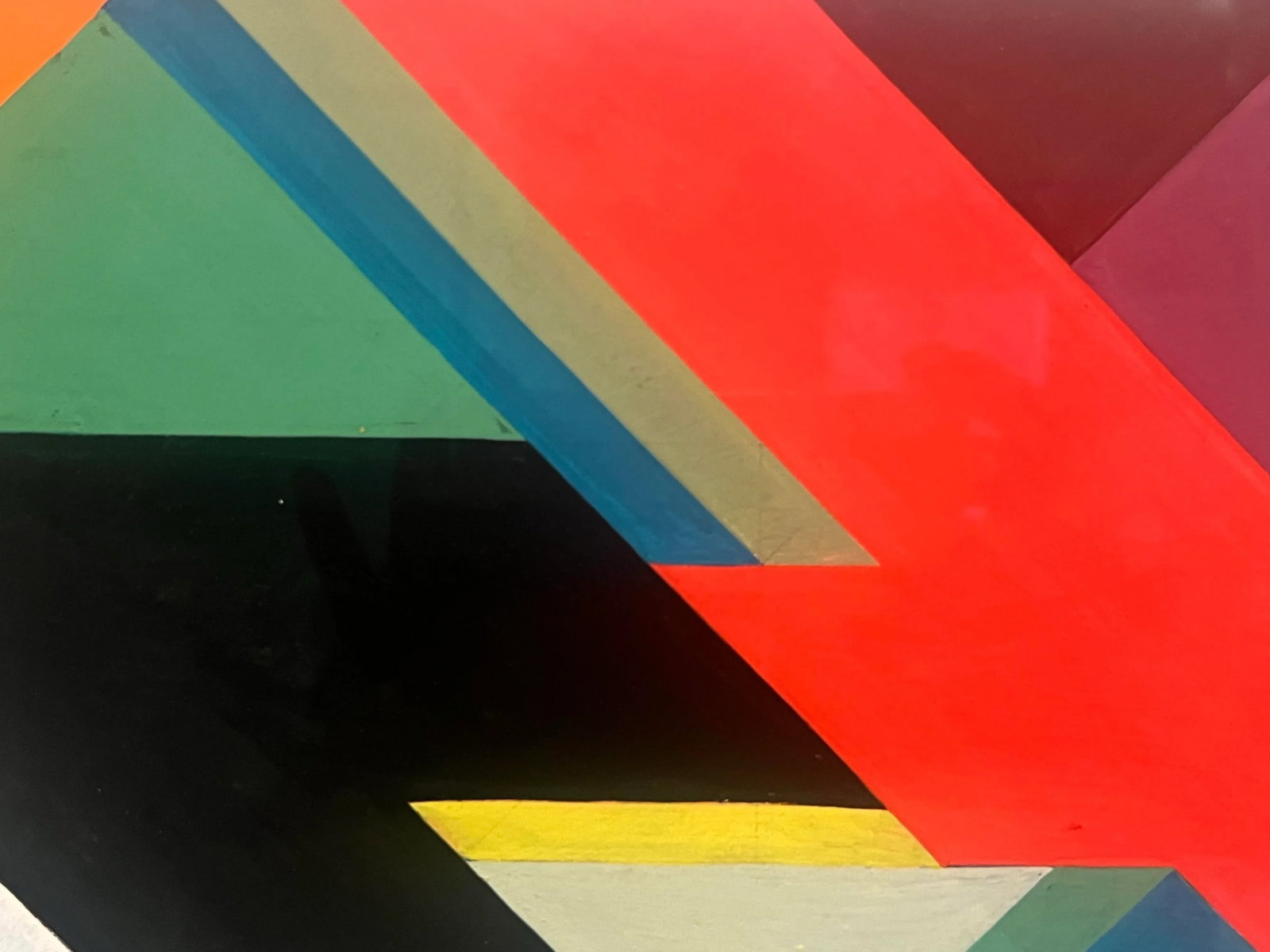 Mid 20th Century Heinrich Gisler (1918-2011), Mid Century Modern Geometric Tempera Painting on Paper - 2