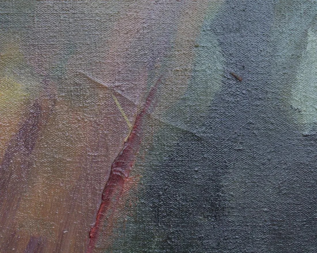 1965 Oil on Canvas Abstract Painting Signed by Steve Redman - 4