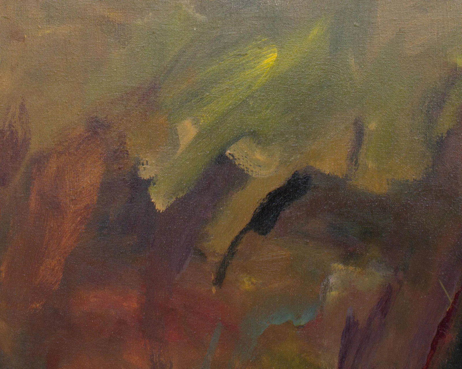 1965 Oil on Canvas Abstract Painting Signed by Steve Redman - 5