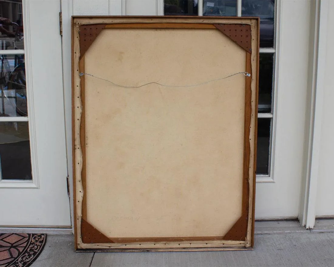 1965 Oil on Canvas Abstract Painting Signed by Steve Redman - 7