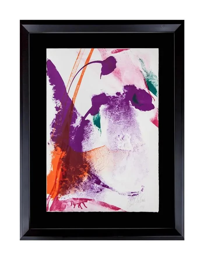 Modern Paul Jenkins Lithograph Original - Hand Signed- Velin D'Rives +Framing - 8