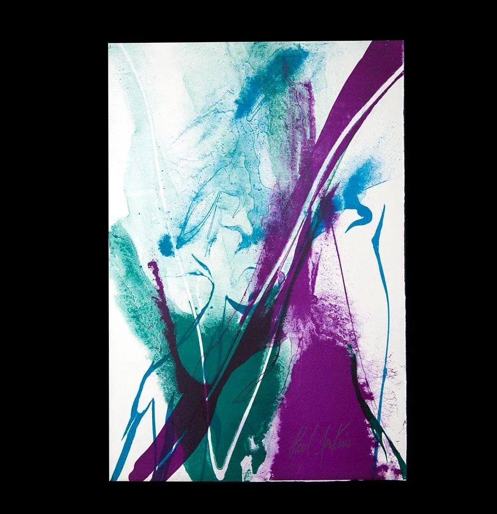 1960s Modern Paul Jenkins Lithograph Original, Hand Signed in Pencil, on Rives W/Framing - 2