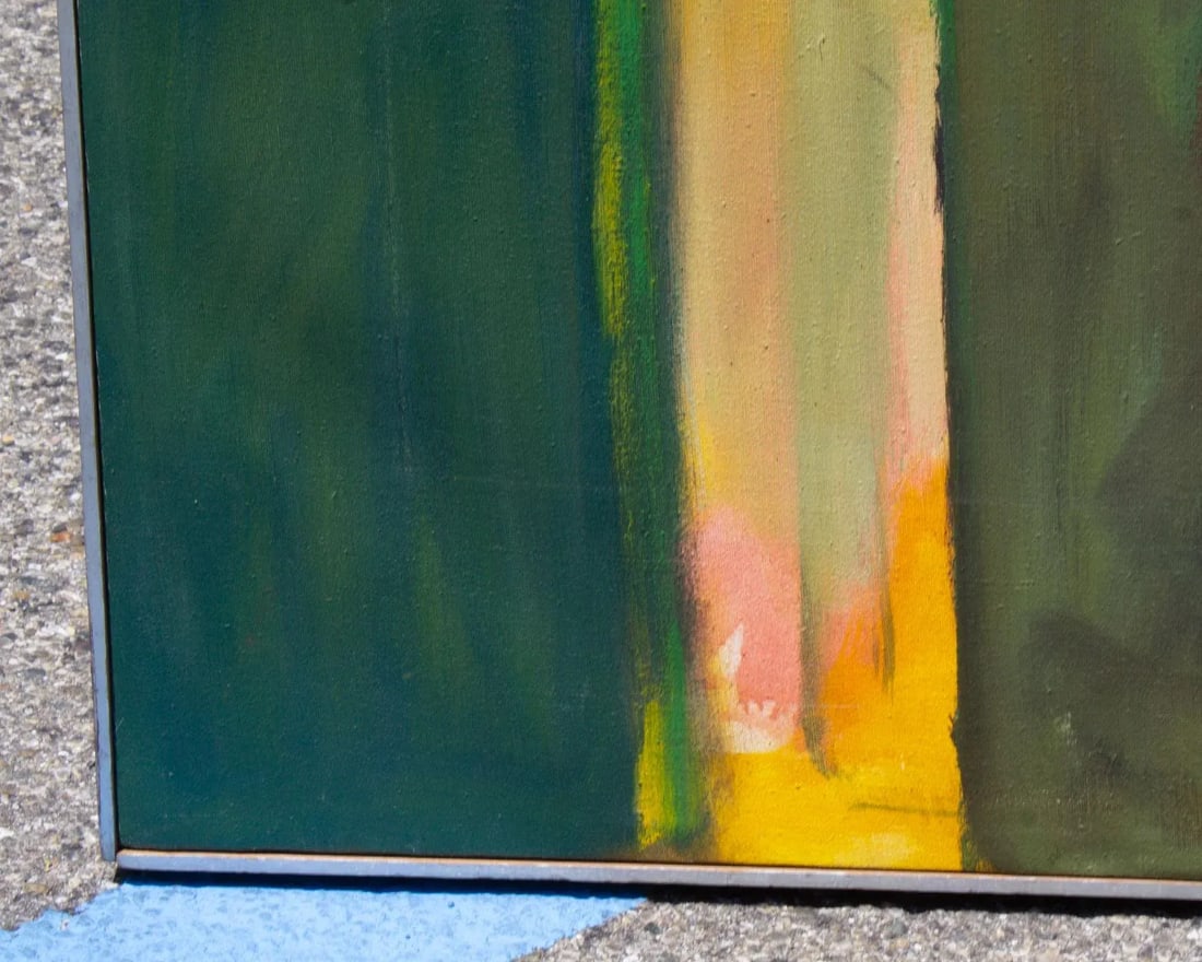 1960s Oil on Canvas Abstract Painting Signed by Artist Steve Redman - 4