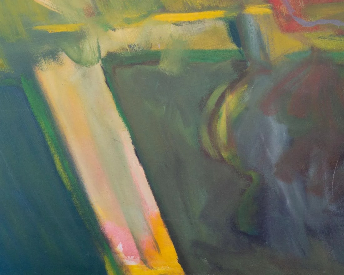 1960s Oil on Canvas Abstract Painting Signed by Artist Steve Redman - 5