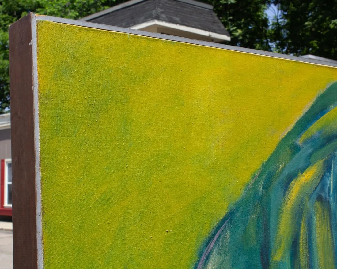 1960s Oil on Canvas Abstract Painting Signed by Artist Steve Redman - 7