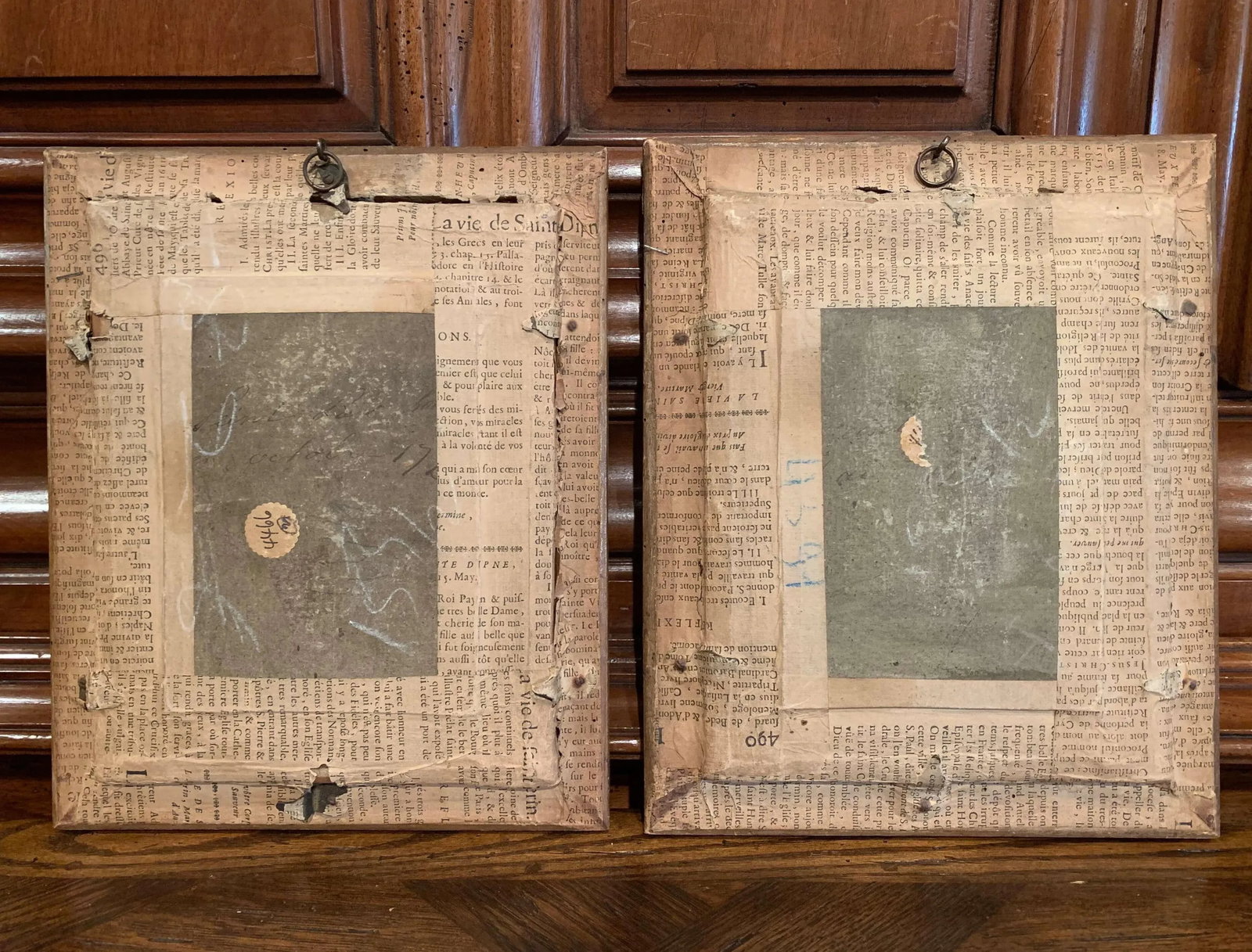 18th Century Louis XVI Watercolors in Original Giltwood Frames - a Pair - 9
