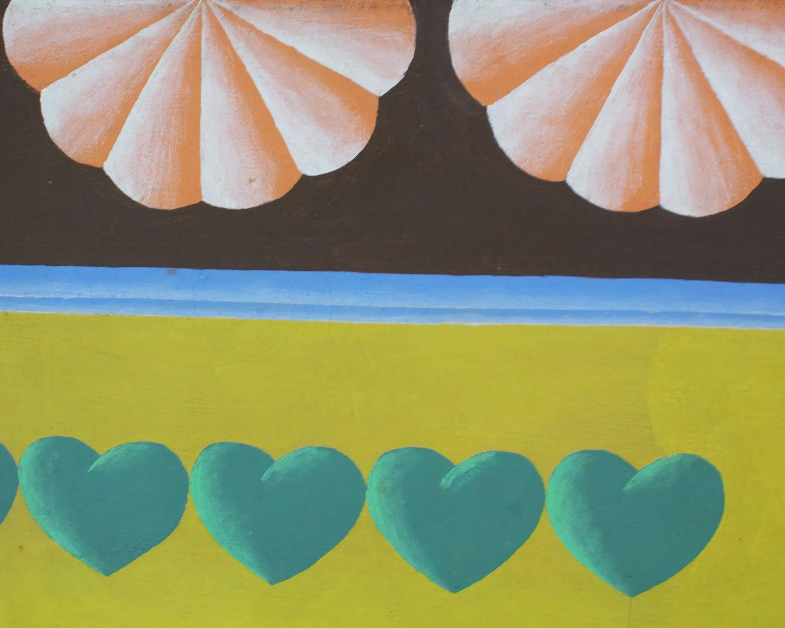1968 "Interstate Fabrications" Abstract Oil on Canvas Painting Signed by Artist Steve Redman - 5