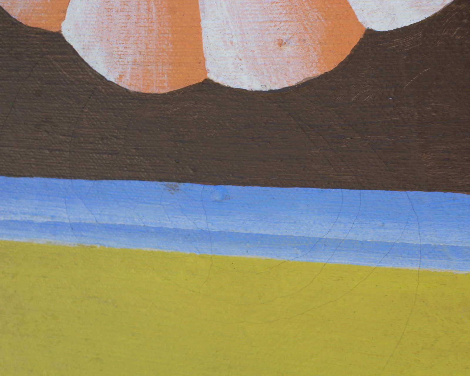 1968 "Interstate Fabrications" Abstract Oil on Canvas Painting Signed by Artist Steve Redman - 6