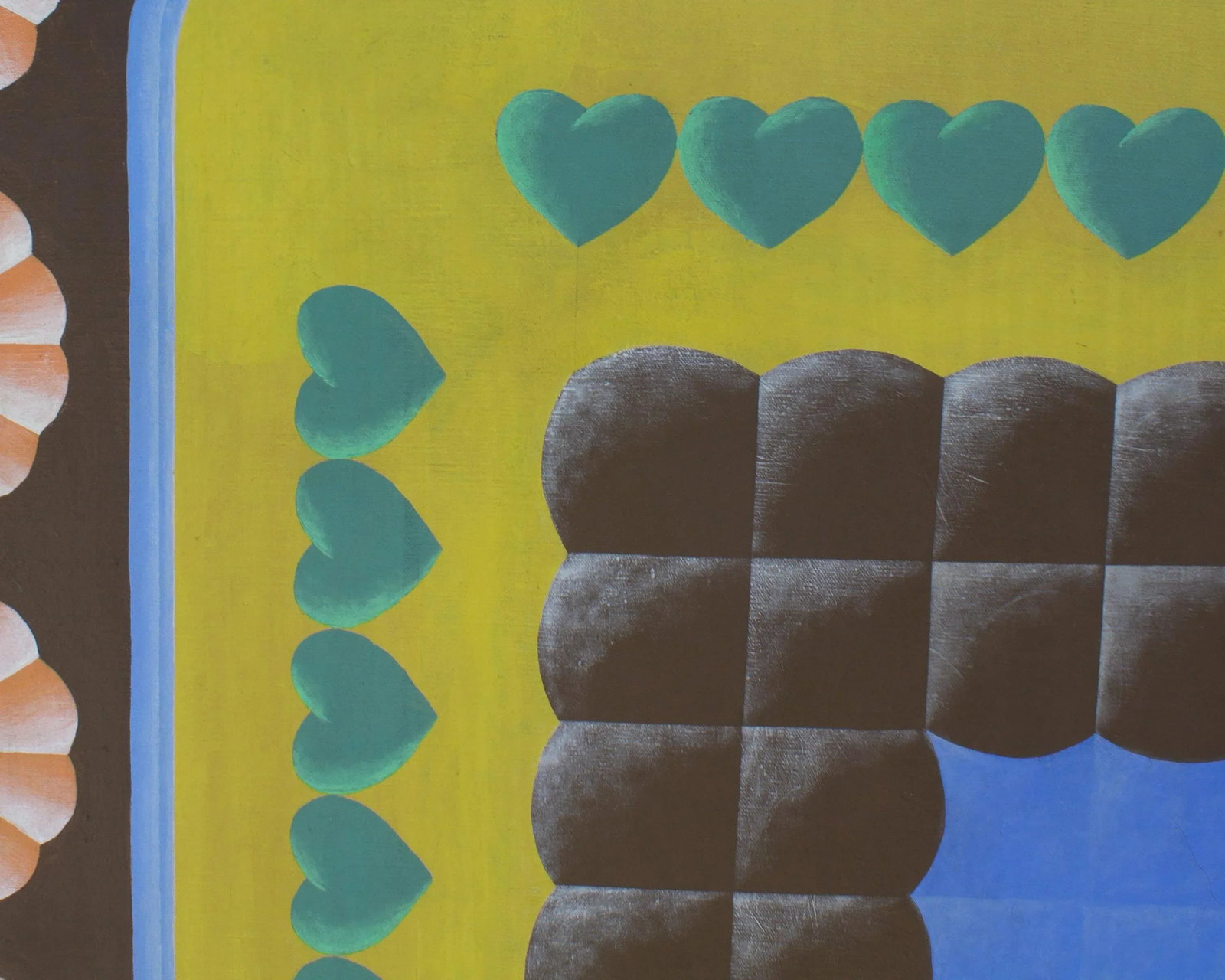 1968 "Interstate Fabrications" Abstract Oil on Canvas Painting Signed by Artist Steve Redman - 7