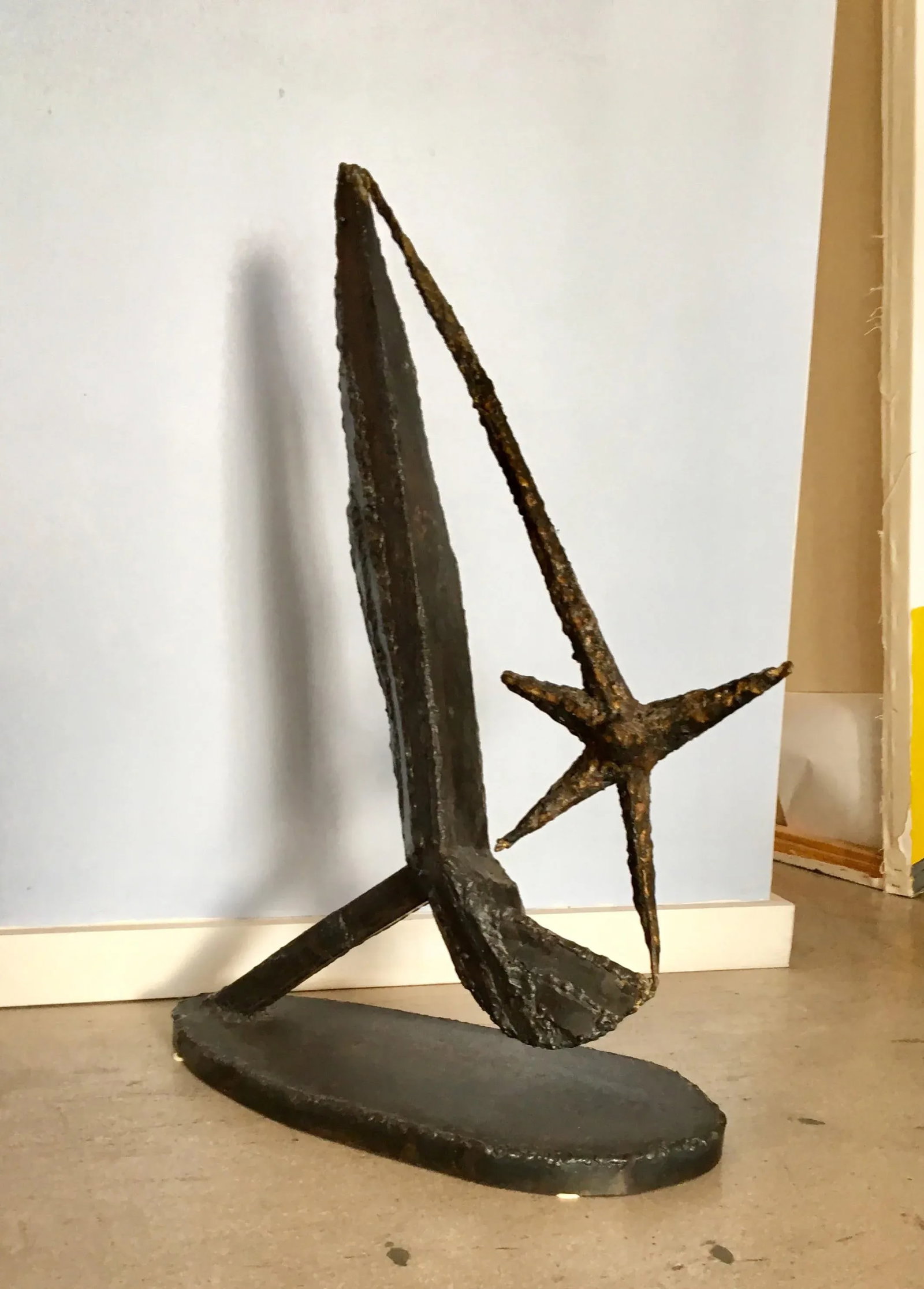 1969 Vintage M. Feller Brutalist Iron Signed Sculpture - 12