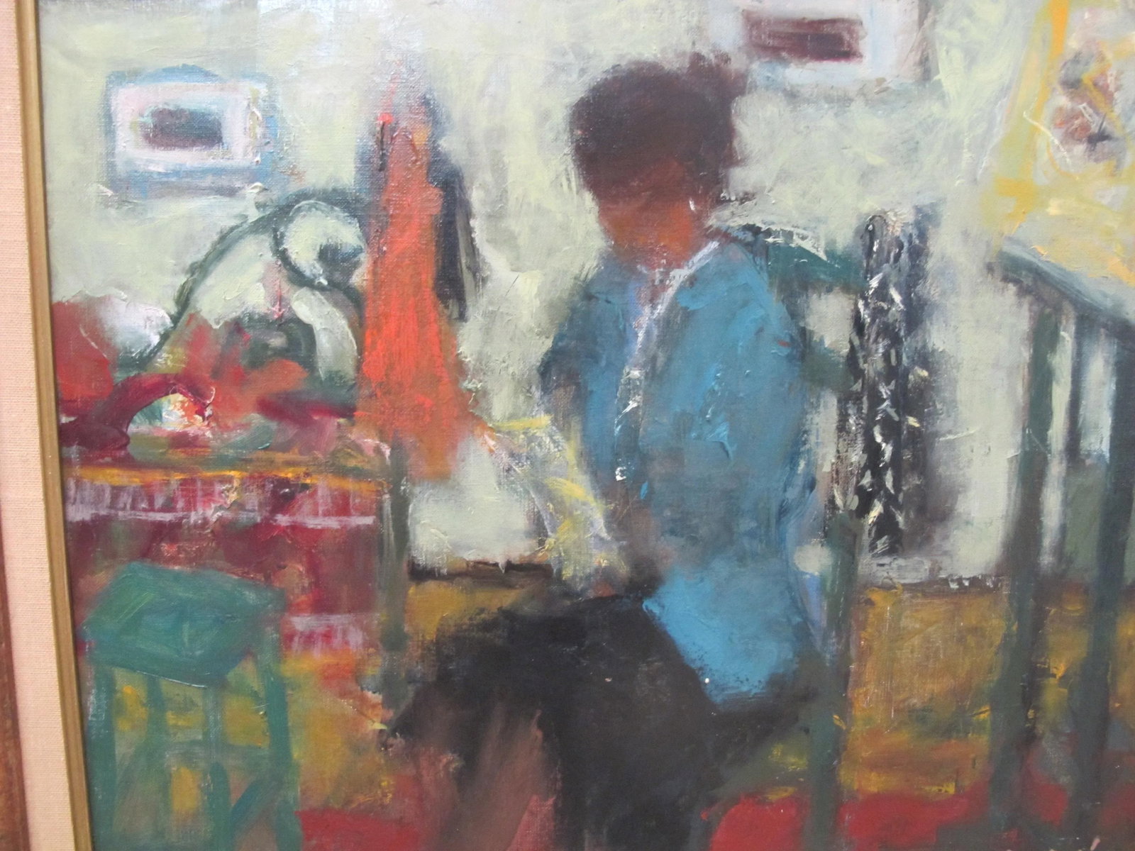 Jacques Bartoli French Framed Toulon l'Atelier the Studio Signed Oil Painting - 6