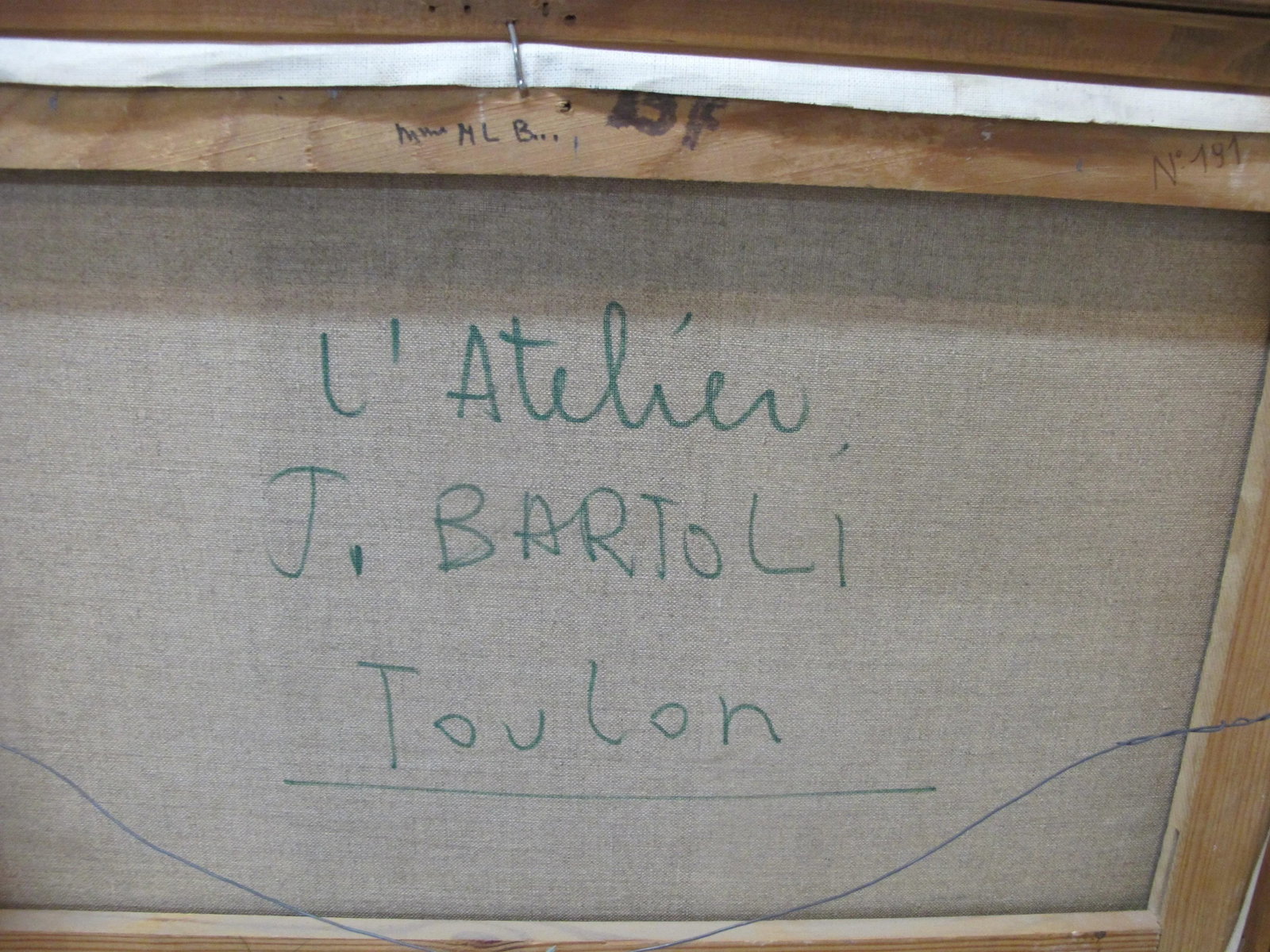 Jacques Bartoli French Framed Toulon l'Atelier the Studio Signed Oil Painting - 8