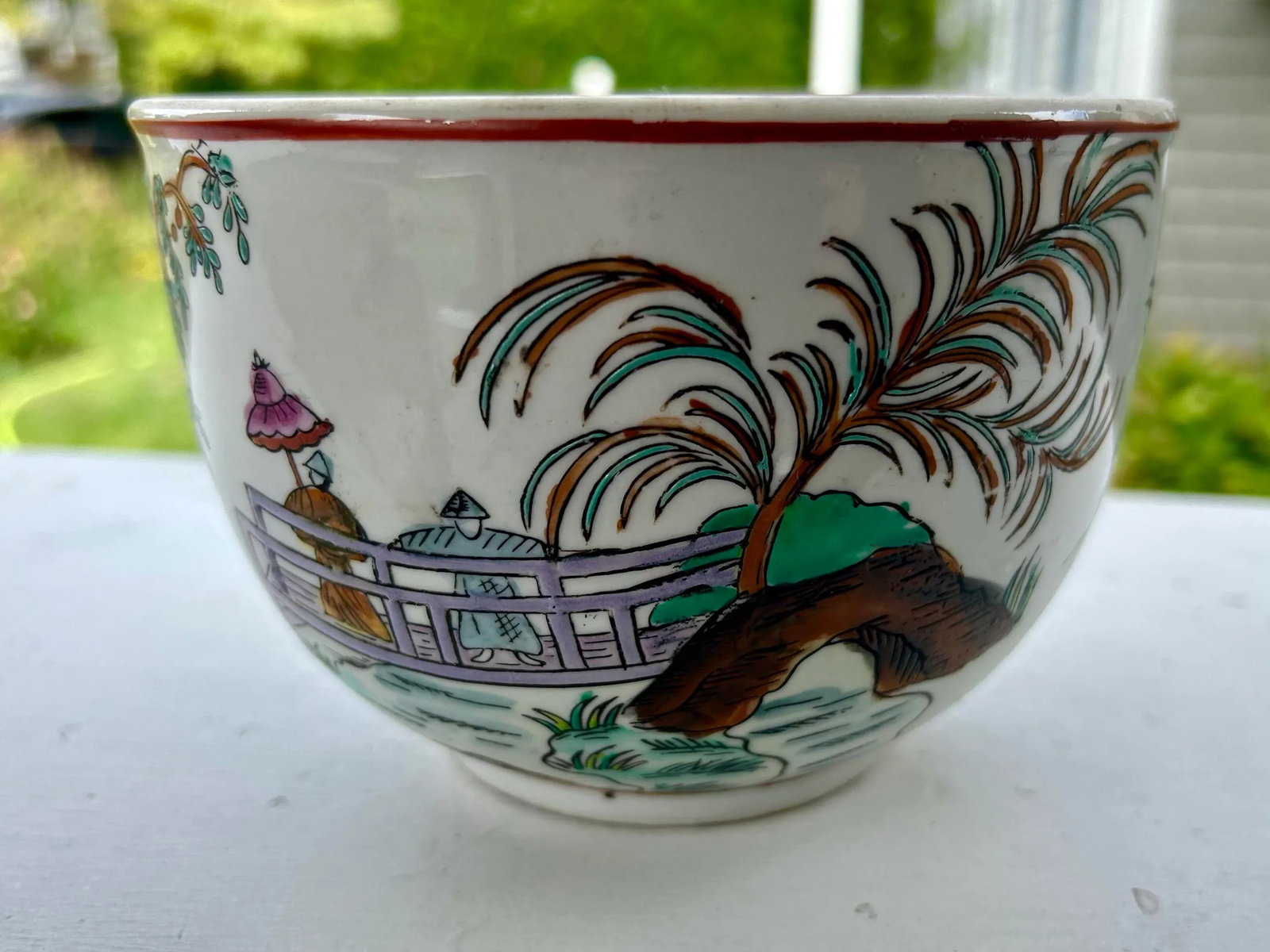 Chinese Lidded Bowl With Foo Dog Knob - 3