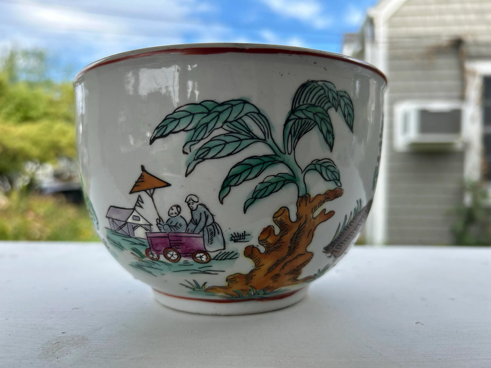 Chinese Lidded Bowl With Foo Dog Knob - 6