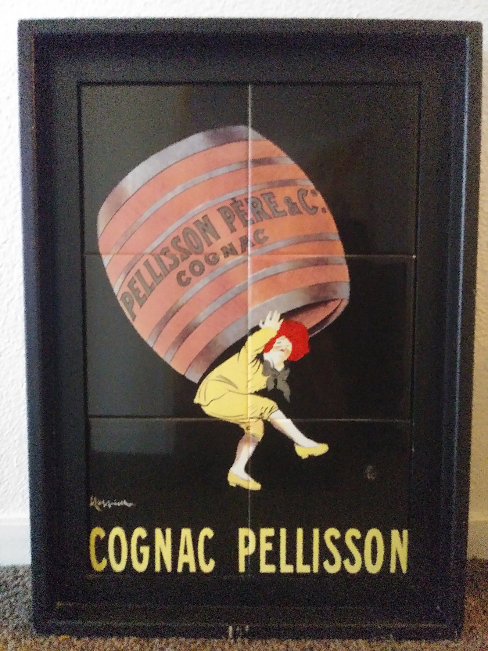 Vintage Pellisson Pere & Co. Cognac Tile Artwork - 7