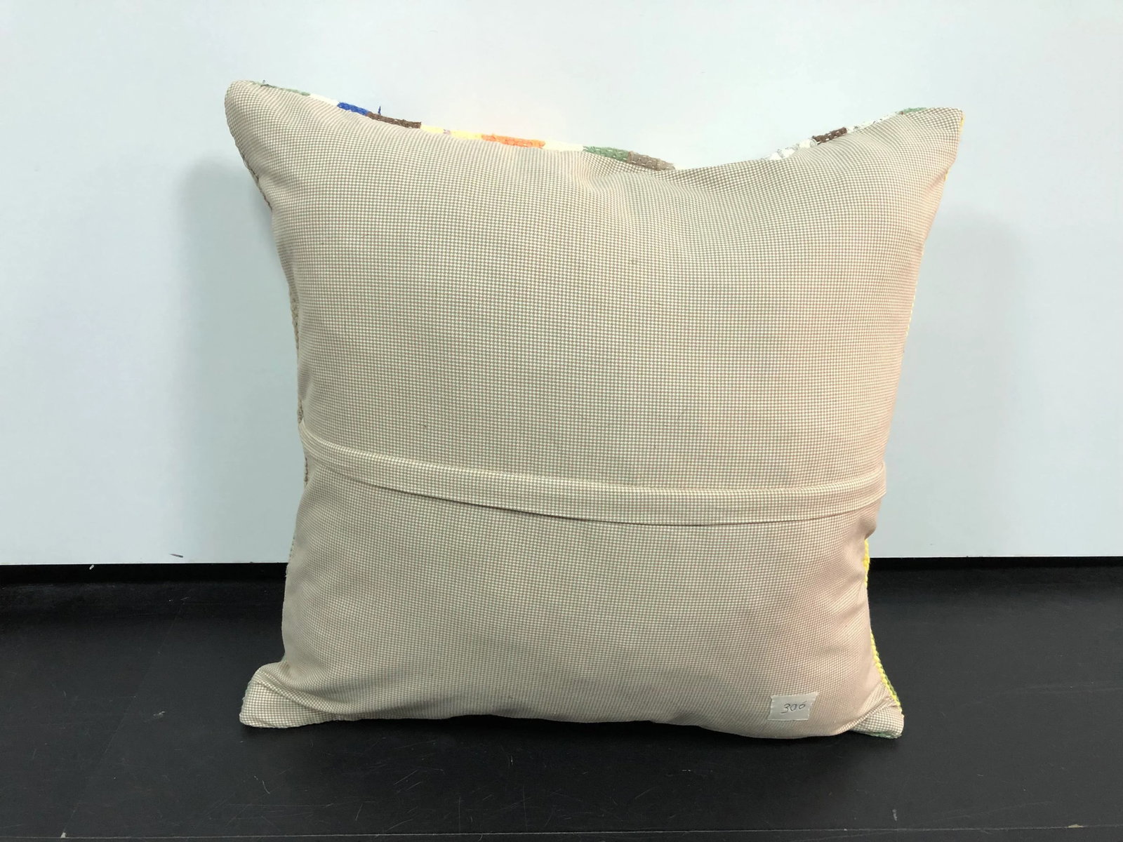 Vintage Turkish Anatolia Cotton Striped Kilim Pillow - 5