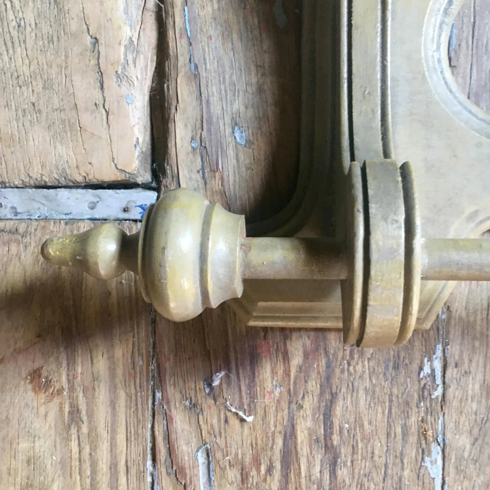Folk Victorian Painted Wood Towel Rack - 5