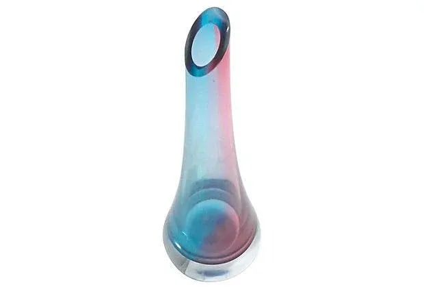 Mid-Century Modern Signed Crystal Vase - 3