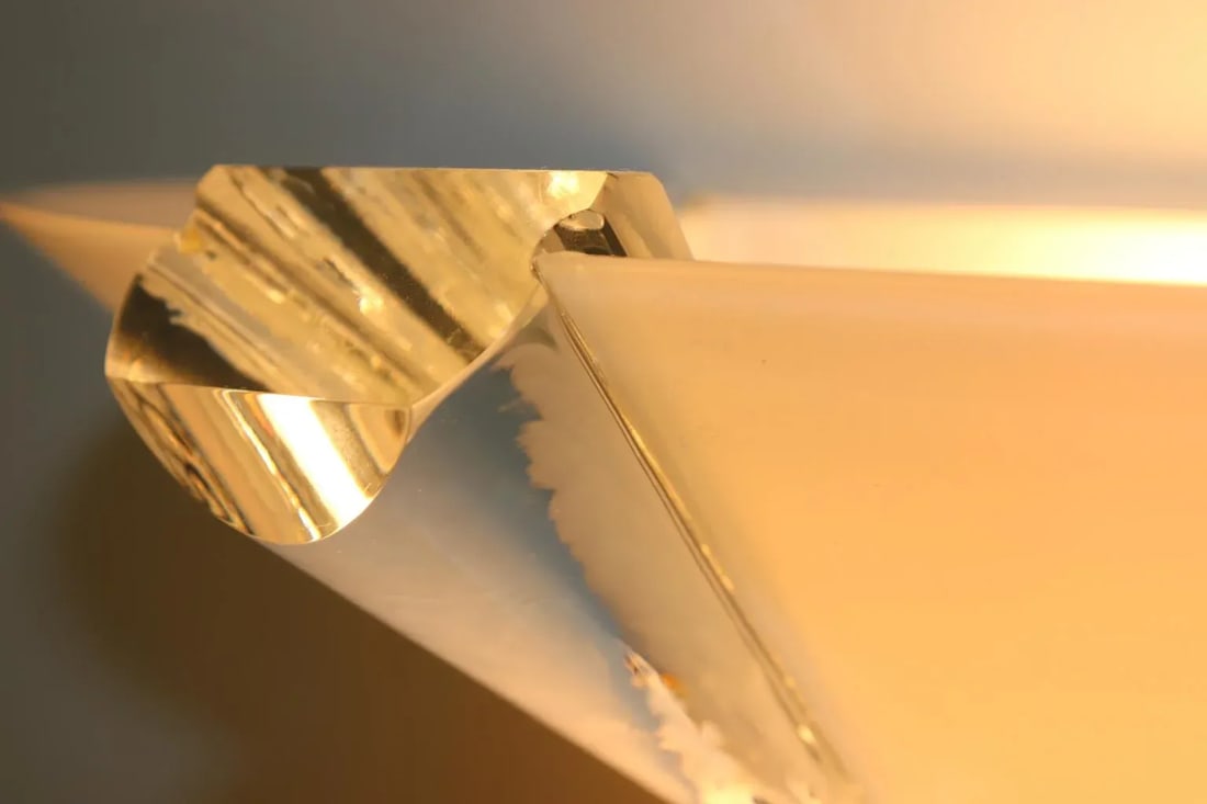 1980s Modern Murano Wall Lamp White Glass - 9