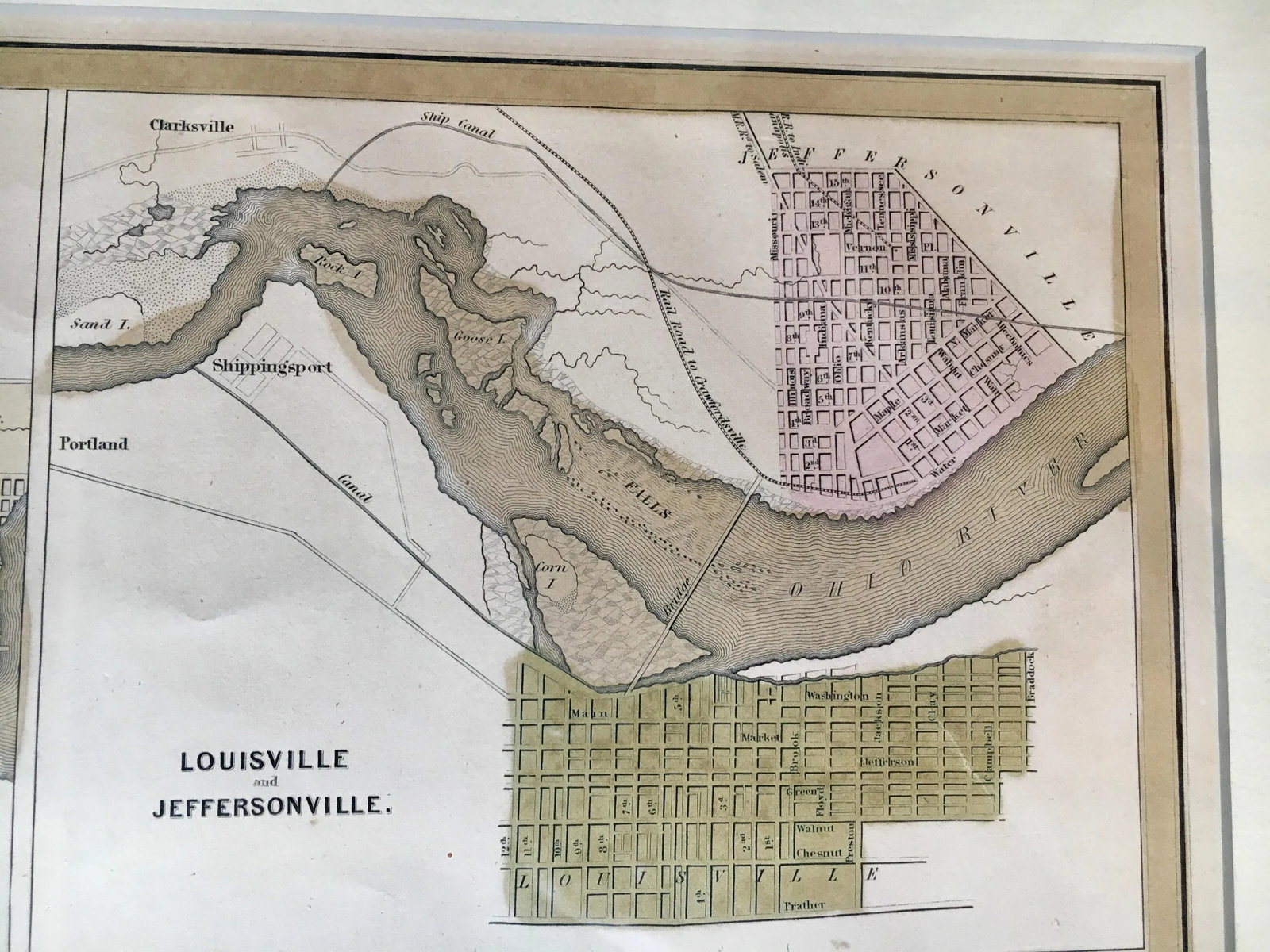 1838 Antique Five American Cities as Ordered by Congress Framed Aquatint Print - 3